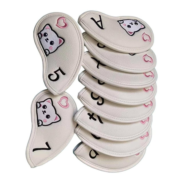 10 fundas para palos de golf con números bordados, resistentes al agua, a la moda, para deportes al aire libre, golfistas, mujeres y hombres.