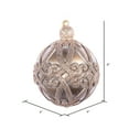 thumbnail image 2 of Vickerman 8" Mocha Antique Swirl Ball Ornament, 2 of 2
