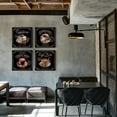 thumbnail image 5 of Coffee Wall Art Kitchen Decor Vintage Coffee Bar Wall Decor Black Brown Coffee Themed Canvas Pictures Dining Room Cafe Bean Cup Painting Artwork Family Restaurant Table Shop Home Decorations 12x12"x4, 5 of 6