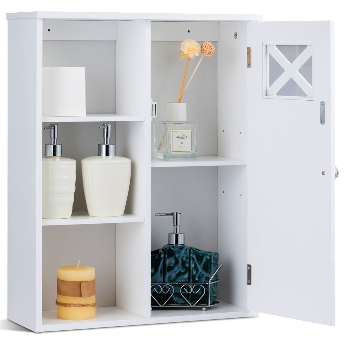 Wallmounted Bathroom Multipurpose Storage Organizer Single