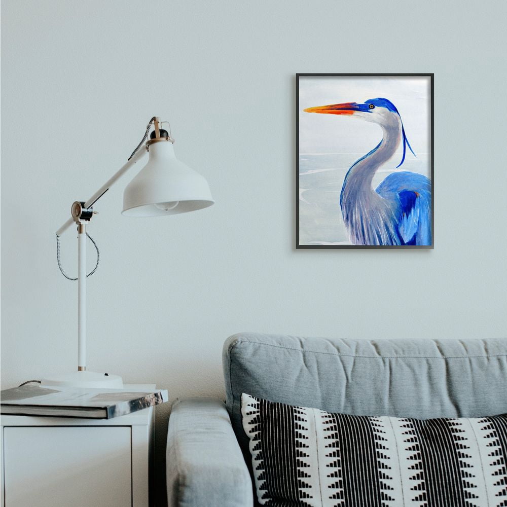 Stupell Industries Strong Blue Pelican in Water Aquatic Bird Portrait Designed by Annie Warren