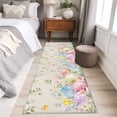 thumbnail image 4 of Easter Eggs 2'x6' Runner Rugs for Hallway Kitchen Bedside Non Slip Washable, Spring Daisy Eucalyptus Leaves Rustic Burlap Entryway Rug Runners with Rubber Backing, Long Carpet Runner for Laundry Room, 4 of 8