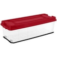 thumbnail image 2 of Sterilite Plastic Christmas Tree Storage Bin with Lid, Red, Holiday Décor Organizer, 2 of 10