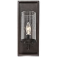 thumbnail image 3 of John Timberland Nobel Industrial Rustic Wall Light Sconce Bronze Hardwire 5 1/4" Fixture Clear Seedy Cylinder Glass Shade for Bedroom Bathroom Home, 3 of 6