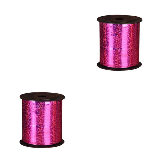 ZheElen Plastic Colored Ribbon 250 Yards Per Roll Balloon Cable Ties Wedding Party Decor rose red 2Set
