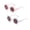 White & Pink, variant on two Pairs 5.71 In Summer Adult Flower Sunglasses Glasses Round UV Protection Colorful Eyewear for Women Beach Party