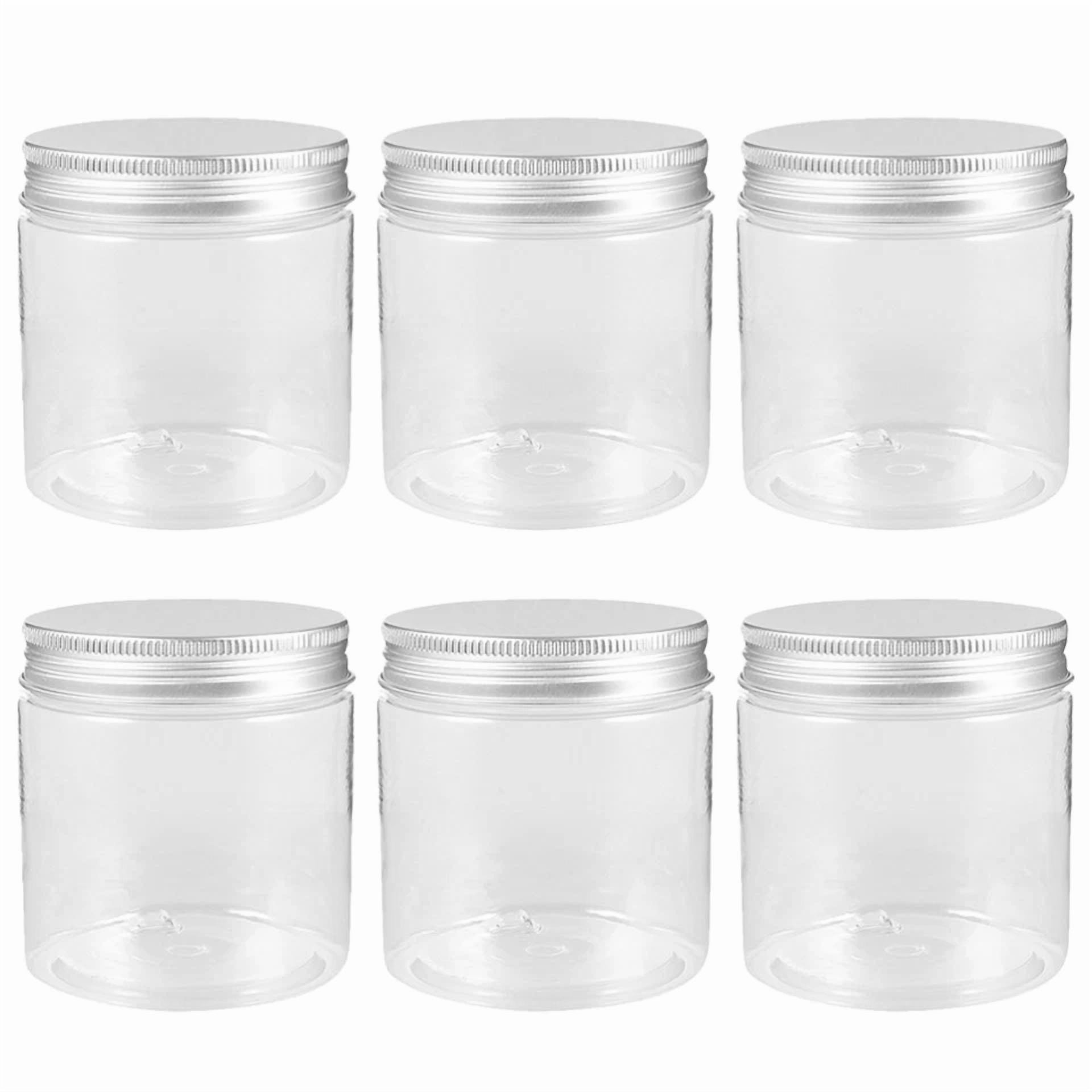 6 Pcs Mini Plastic Bottle Food Jars With Lids Mason Reusable Baby Storage