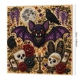 thumbnail image 3 of Halloween Indoor Wall Decor 7.87 Inch Special Shaped Crystal Bead Diamond Art Painting Canvas Kit with Bat Skull Moon Crow for Home Living Room Entryway Decor, 3 of 4