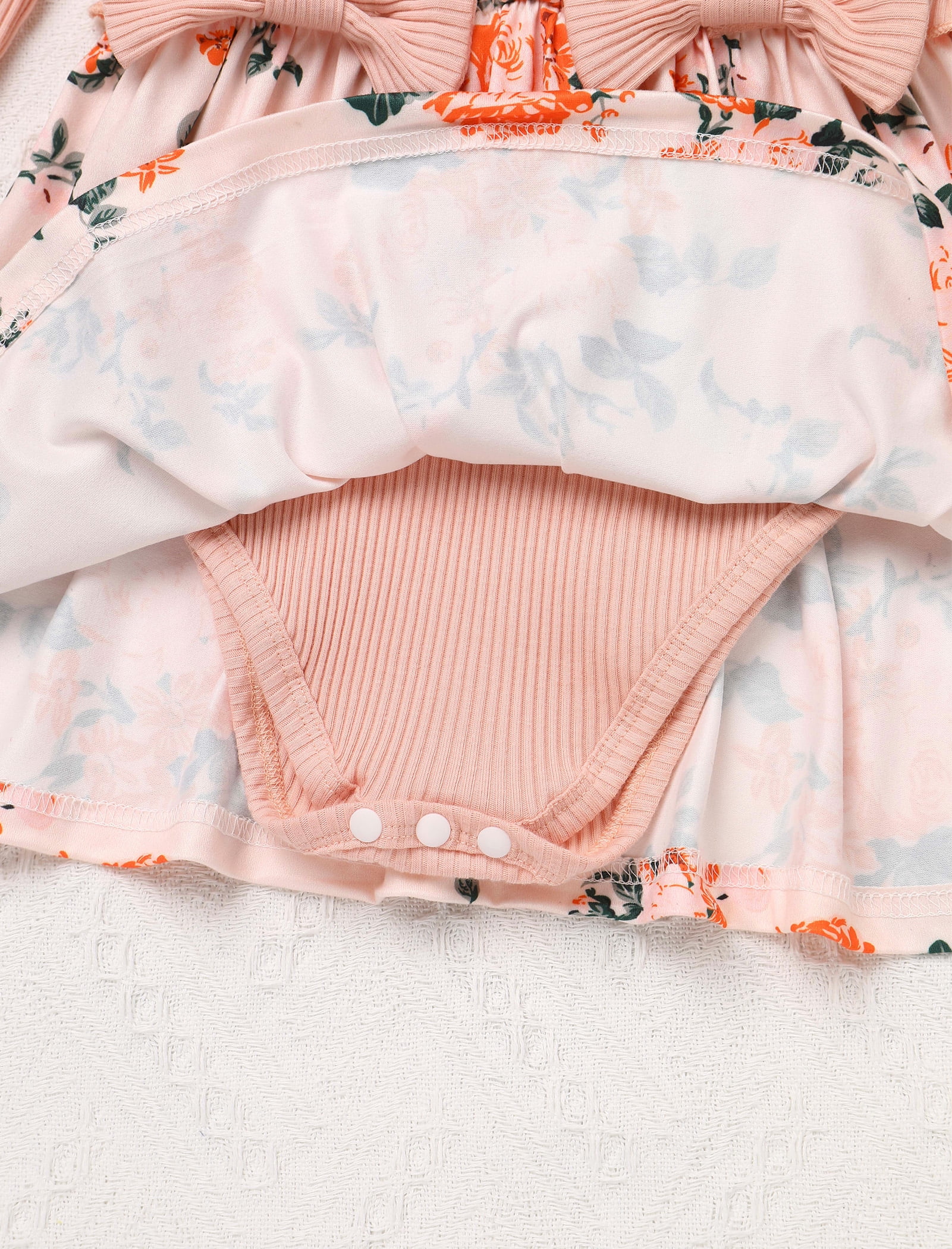 IWEMEK Floral Dresses for Baby Girl Round Neck Winter Comfy Outfits Birthday Party Trendy Dress 2025