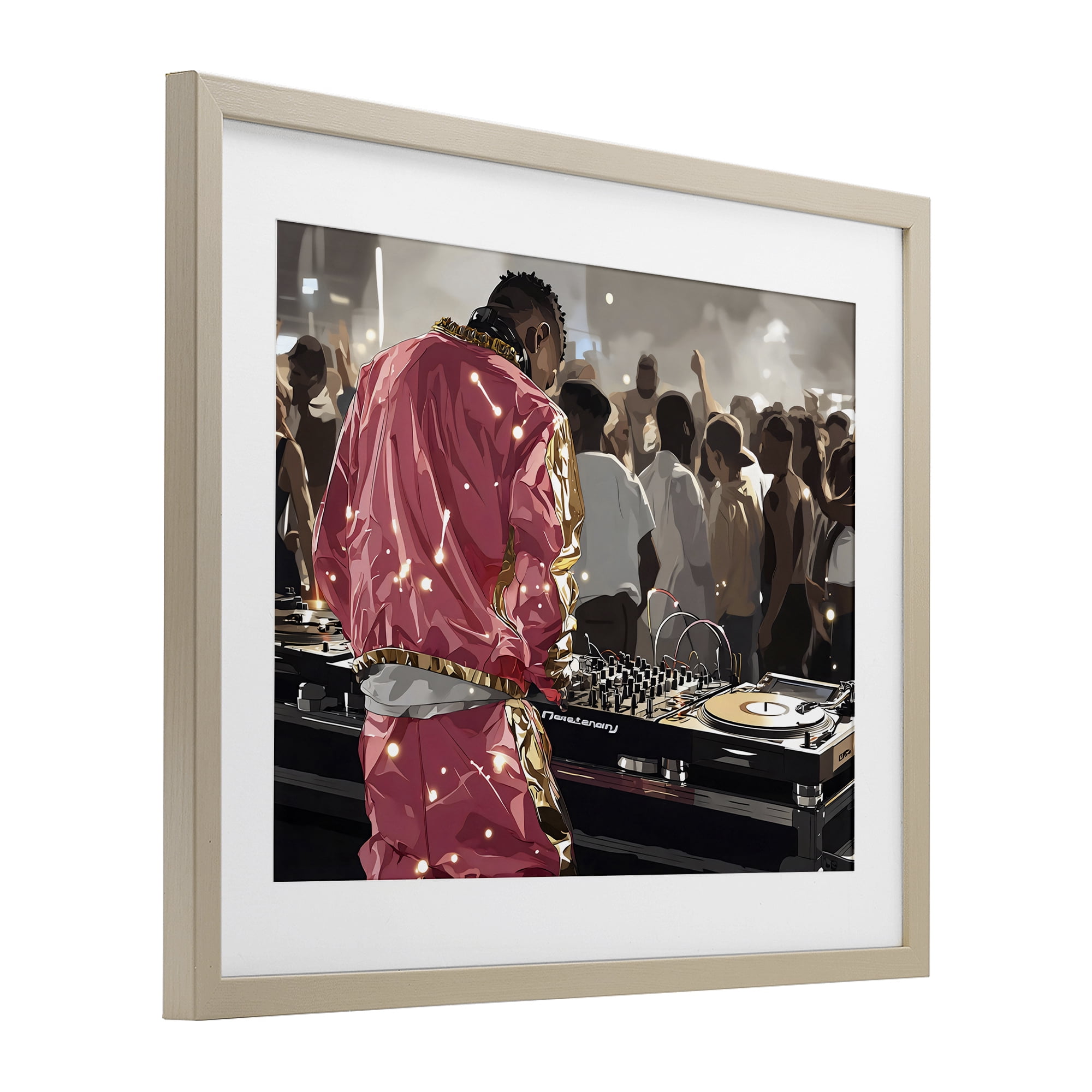 Stupell Industries DJ Performance At Nightclub Birch Framed Print Under Glass, design by Franklyn Gregory