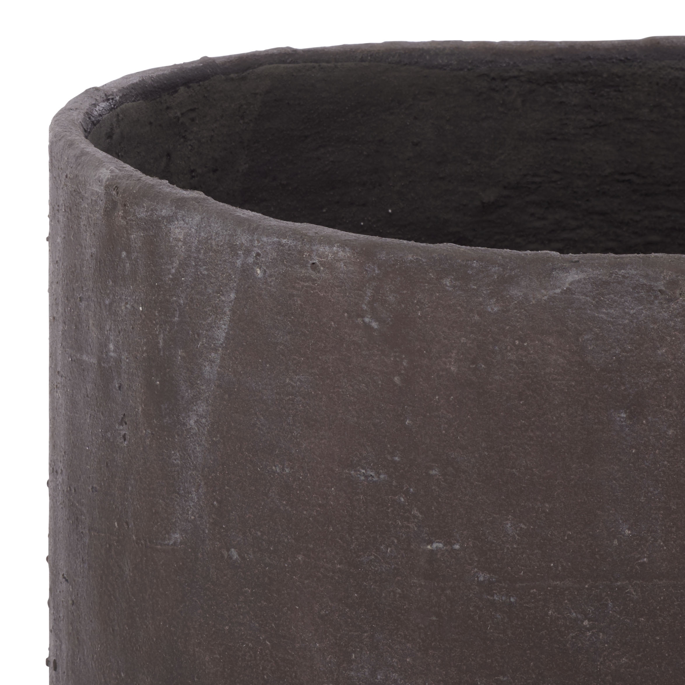 Safavieh 19.7" x 19.7" x 19.7" Square Brown Cement Bamboo Plant Pot