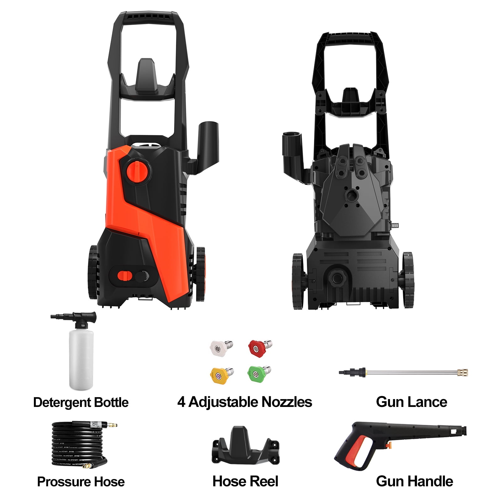 Pressure Washer Power Washer 4800PSI MAX 2.9GPM with 4 Quick Connect Nozzles & 25FT Hose, Foam Cannon for Cars/Fences/Driveways Cleaning