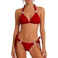 thumbnail image 4 of Naittoop Women Bikini Sets String Halter Two Piece Sexy Swimsuit Solid Color Bathing Suit, 4 of 4