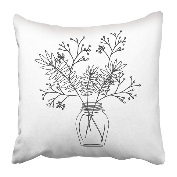 BOSDECO Beautiful Leaves Design Beauty Botany Bright Climate Detail Environment Flora Pillowcase Pillow Cover 16x16 inch
