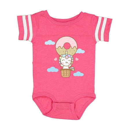 

Inktastic Unicorn Donut Balloon Gift Baby Boy or Baby Girl Bodysuit