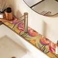 thumbnail image 2 of Yayeee Faucet Mat for Kitchen Sink 14.7" Diatomite Long Splash Guard Pad, Purple Abstract Floral, 2 of 7