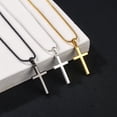 thumbnail image 6 of Turandoss 925 Sterling Silver Cross Pendant Necklace for Men Boys 18K Gold Plated 16-30 inch Box Chain Unisex Jewelry Christian Religious Valentine's Day Birthday Gifts for Men Boyfriend Husband, 6 of 8