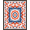 Orange, Pattern 3, variant on ODIKA 5x7 Machine Washable Non-Slip Area Rug, Boho Mosaic Interlacing Tile Artisan Masterful Creation High Traffic Rug, Orange, 572978