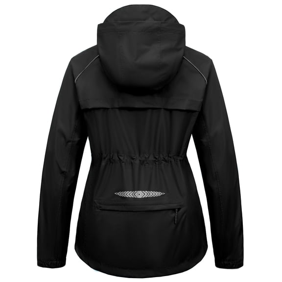 Little Donkey Andy Women's Lightweight Packable Cycling Jacket, Waterproof Windbreaker for Running & Biking Black S