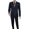 thumbnail image 4 of Men Suit BERLUSCONI Turkey 100% Soft Italian Wool Super 180's #Ber28 Navy Blue, 4 of 9