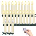 thumbnail image 1 of Velas con forma de árbol de Navidad TECHLONG Flickering, 20 unidades con mando a distancia, 1 of 6