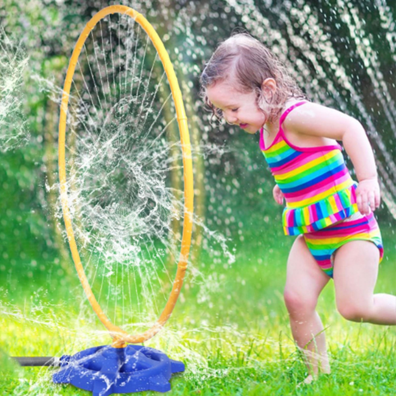 RUIG 59" Windmill Water Sprinkler for Kids Summer Toys, 360° Spinning Splash Water Toy, Outdoor Backyard Games Summer Fun for Boys Girls Dogs & Garden Watering