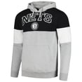thumbnail image 2 of Men's Fanatics Black Brooklyn Nets Contrast Pieced Pullover Hoodie, 2 of 3