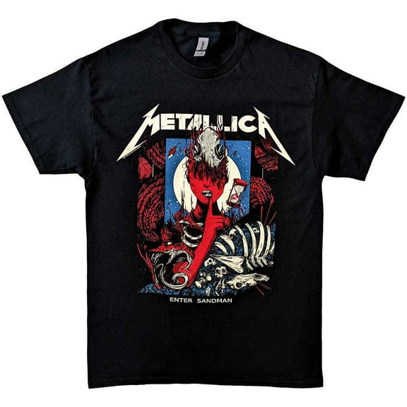 Metallica Unisex T-Shirt: Enter Sandman Poster (X-Large)