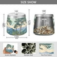 thumbnail image 2 of Yayeee Ashtray with Lid for Cigarette Smokeless Stainless Steel Home Ash Holder, Beige Mountain, 2 of 7