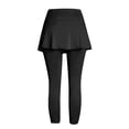 thumbnail image 5 of TGPMGRZ Skirted Leggings for Women Stretchy Breathable Workout Cropped Yoga Pants and Skirts with Pockets Black Size M, 5 of 8