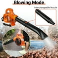 thumbnail image 5 of 2-Stroke Gas Leaf Blower with Blowing & Suction, Handheld Dual-Purpose Cleaner with Straight/Curved Pipes for Leaves, Road, Snow Cleaning - Orange, 5 of 8