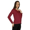 thumbnail image 2 of Inkmeso T-shirt Manches Longues à Manches Longues pour Femme Solid Button Henley T-shirts, 2 of 7