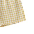 thumbnail image 4 of Women's Plaid Straight Leg High Waist Pocket Shorts, Polyester Loose Casual Short Trousers, Summer Daily Bottoms for Travel Shopping Home | TruHer,Yellow Free Size, 4 of 5