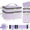 thumbnail image 4 of Bolsa de Almacenamiento de Esmalte de Uñas, Caja de Gran Capacidad para Esmalte de Uñas, Lápiz Labial Cosmético, Aceite Esencial , Violeta, 11.02 pulgadas x 7.48 pulgadas x 6.30 pulgadas, 4 of 4