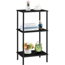 Oumilen Modern Lightweight Wood End Table, Black