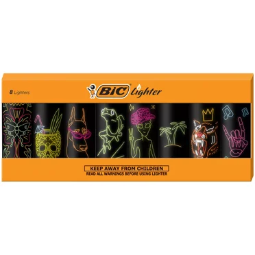 Special Edition Neon Series Lighters, 8-Count