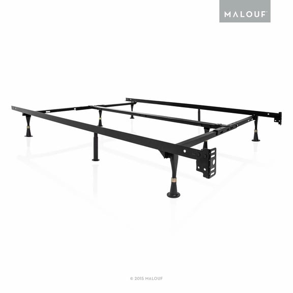 Malouf Universal Adjustable Bed Frame with Tri-Support System and Center Support, Queen