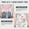 thumbnail image 6 of Pioneer Flower Floral Print Pattern Apron-Garden Aprons for Women with Pockets-Cotton Linen Waterproof Kitchen Cooking Gardening Aprons Adjustable for Kitchen,Cooking,BBQ and Salon 33x27 Inch, 6 of 7
