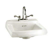 American Standard White Vitreous China 20 in Rectangle Sink
