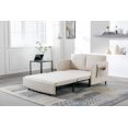 thumbnail image 4 of COOLMORE Convertible Sleeper Sofa Bed in Linen, Velvet Loveseat Couch with Pull-Out Bed, Living Room Chaise Lounge (47.64" x 29.92" x 31.50"),Beige, 4 of 9