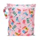 thumbnail image 1 of Waterproof Wet Bag for Baby, Travel, Swim Suit, Cloth Diapers, Pump Parts, Pool, Beach, Gym Clothes, Toiletry, Hook to Stroller, Daycare, Zipper Reusable Wetdry Packing Pouch, Beige Check, 1 of 5