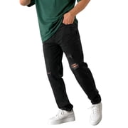 Ketyyh-chn99 Mens Jeans Regular Fit 2024 Regular Loose Fit Pants Shorts Relaxed Fit Cargo Pants with Stretch Cargo Pants Trousers Black,M