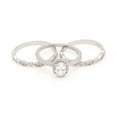 thumbnail image 2 of Porsha Wedding Ring Set for Women Engagement Ring Two Matching Bands Sterling Silver by Ginger Lyne, 2 of 7