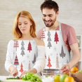 thumbnail image 3 of Multicolor Christmas Tree Apron-Garden Aprons for Women with Pockets-Cotton Linen Waterproof Kitchen Cooking Gardening Aprons Adjustable for Kitchen,Cooking,BBQ and Salon 32"x27", 3 of 7