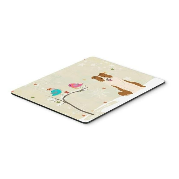 Carolines Treasures  Christmas Presents Between Friends Border Collie Red & White Mouse Pad - Hot Pad or Trivet