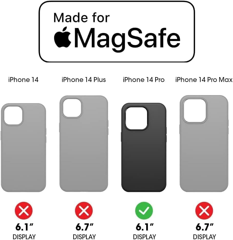 OtterBox iPhone 14 Pro (Only) - Symmetry Clear Series+ Case - Translucent Clear/Rose - Ultra-Sleek - Snaps to MagSafe - Raised Edges Protect Camera & Screen - Non-Retail Packaging