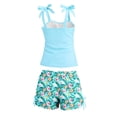 thumbnail image 5 of Swimsuit for Girls Size 9-10 Years Girls Tankini Swimsuit 2 Piece Ruched Tie Straps Swimwear Swim Shorts Girl Bathing 7 16Y, 5 of 5