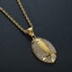 thumbnail image 4 of Collar con colgante de rugby chapado en oro y acero de titanio, collar para hombre con personalidad creativa, 4 of 7