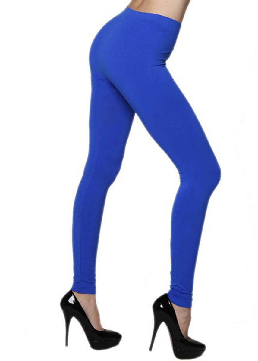 K-Cliffs - Women's Solid Color Seamless Legging w/ 3" Waistband, Royal - Walmart.com - Walmart.com