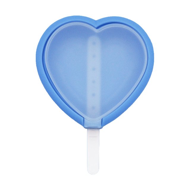 Injueey Molde de helado corazón 40ml fabricante resistente a la temperatura con tapa congelador postre reutilizable molde para hacer chocolate rosa Cocina y Comedor Azul Injueey HA063781-04